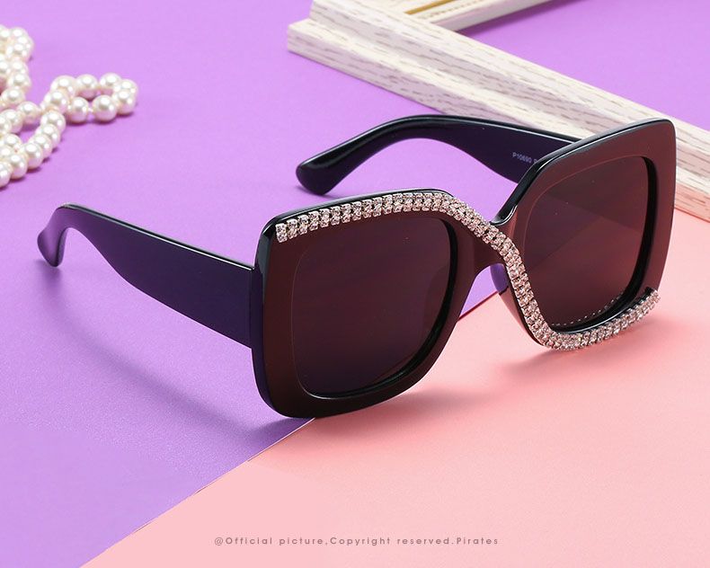 Rhinestone oversize sunglasses crystal bling glasses