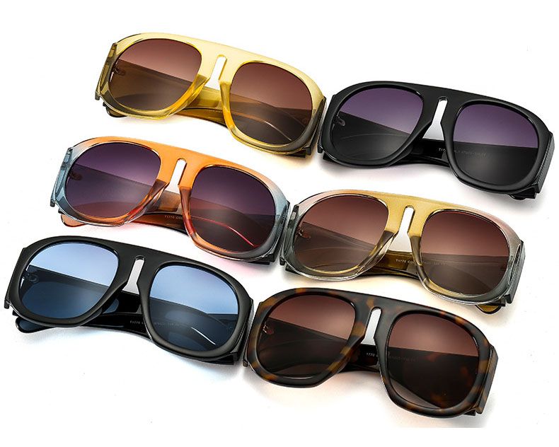 Flat top aviator sunglasses w/ cute bongrace & rivets