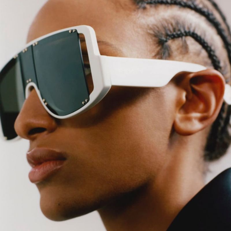 Super Cool Futuristic Studded One Piece Sunglasses