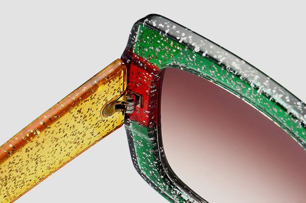 Oversized multicoloured fashionable bling sunglasses