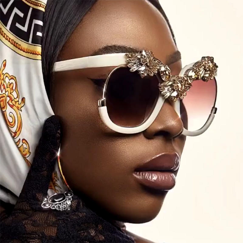 Luxury Bling Rhinestones Oversized Diamond Sunglasses