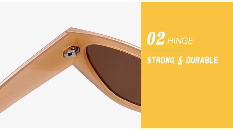 Jelly Color Retro Cat Eye Sunglasses w/ Tiny Rivets
