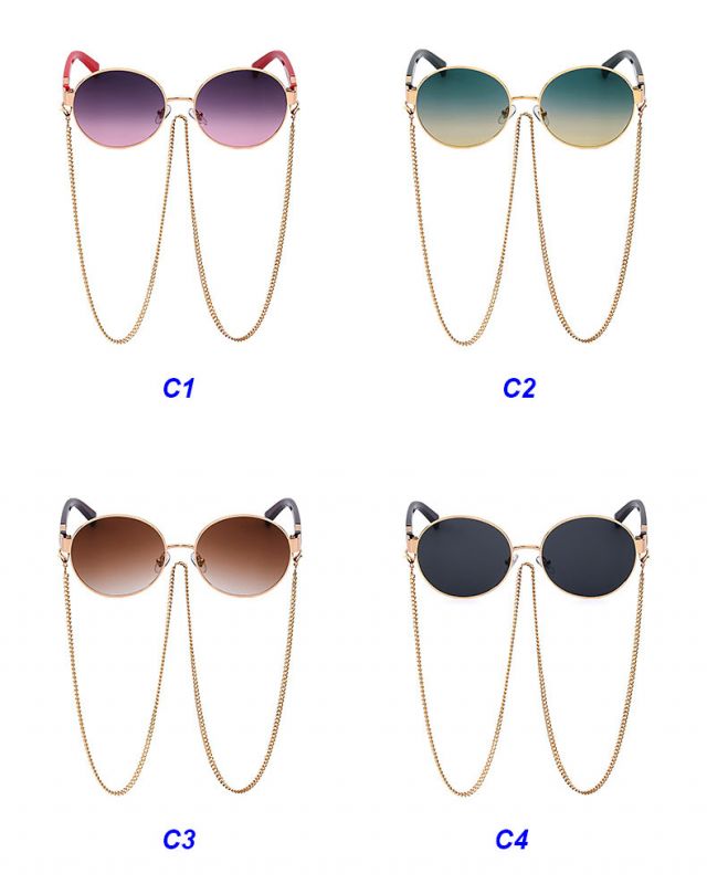 Butterfly sunglasses w/ glitter frame & geometric logo