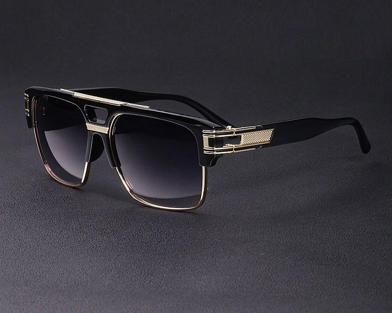 Retro oversized aviator square gradient sunglasses