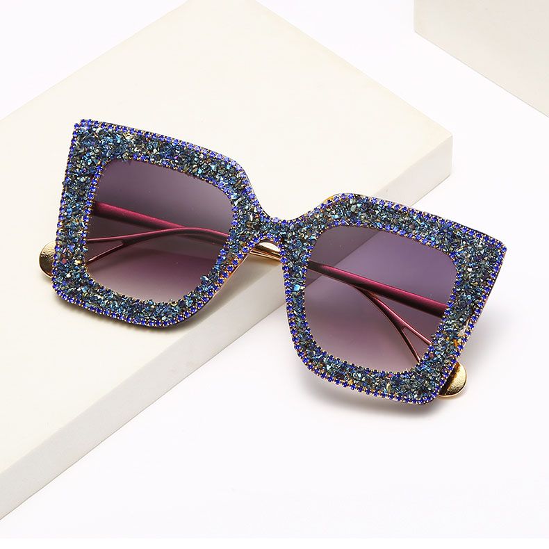 Premium GLITTERY sunglasses BLING square shades