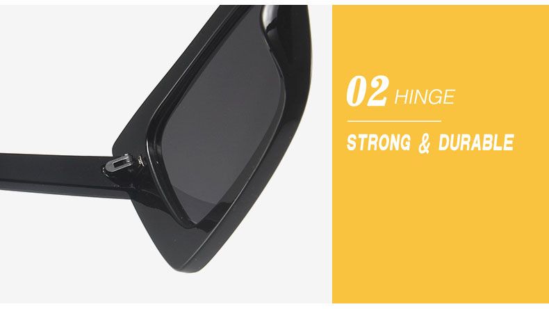 Medium Size Classic Rectangular Retro Sunglasses 