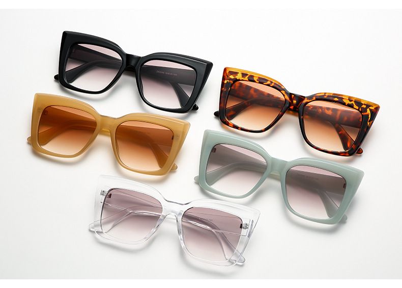 Flat top oversized frame square sunglasses