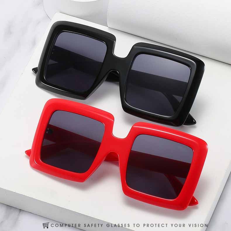 Oversize square bold frame womens fashion sunglasses