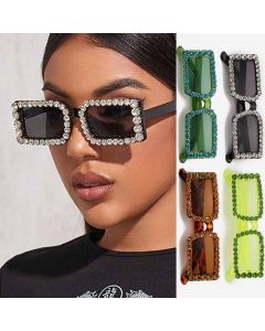 Rhinestone Decor Luxury Bling Cute Diamond Sunglasses