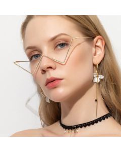 Fashion Luxury Rhinestone Glasses Frame Without Lens