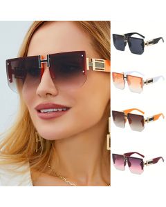 H Shaped Nose Bridge Polygonal Exclusive Sunglasses 