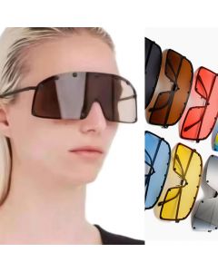 One Piece Sunny Shield Goggle Mirrored Sunglasses