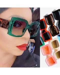 Bold Frame Rectangular Multicolored Youth Sunglasses