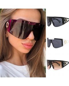 Futuristic Oversized Shield Mask Mono Lens Sunglasses