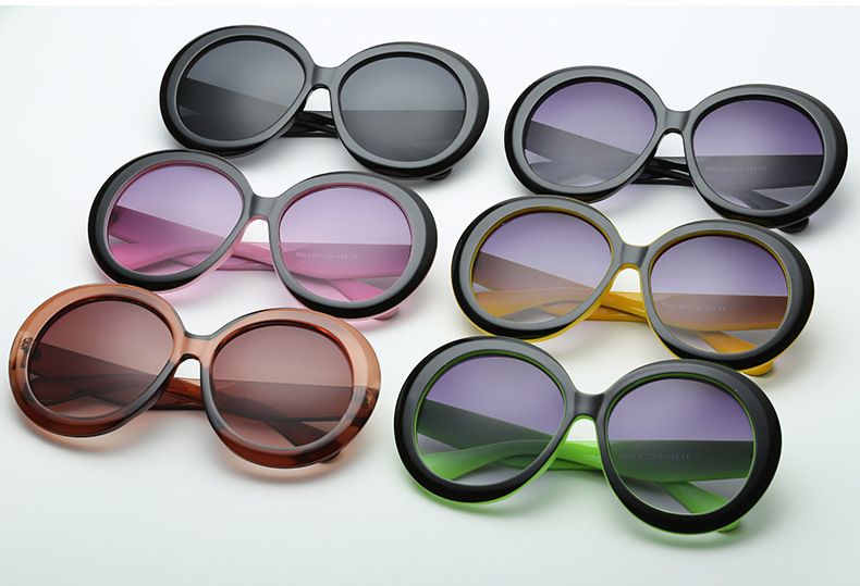 Modern bold rim super cute oversized round sunglasses
