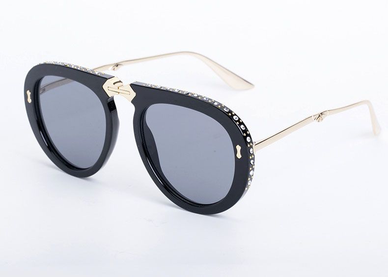 Unique Oversized Rimless Butterfly Bling Sunglasses