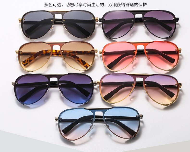 Fashion style female luxury lady aviator sunglasses