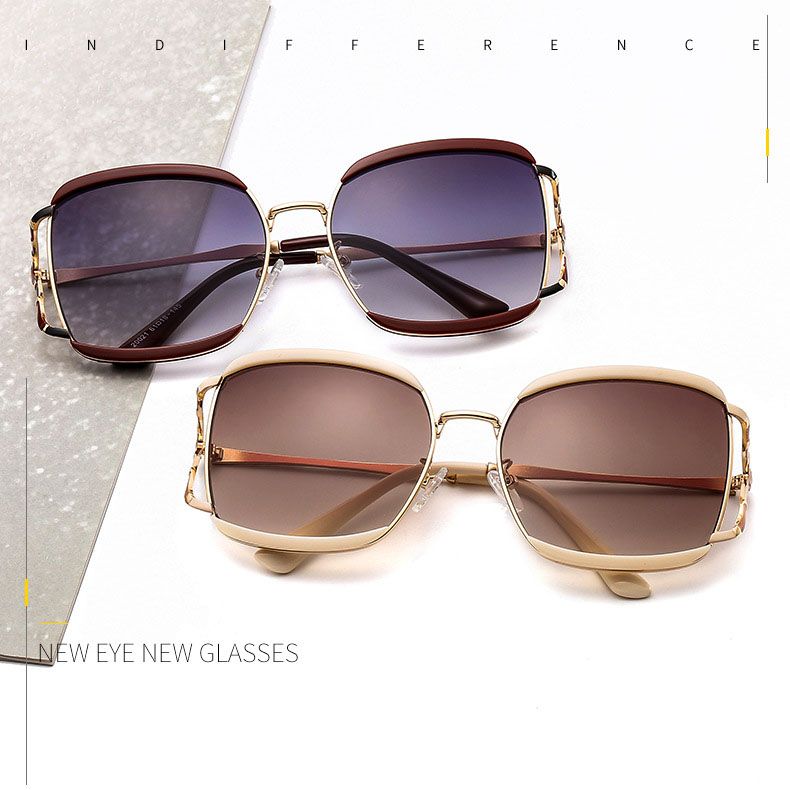 Colorful gradient tint butterfly oversize sunglasses