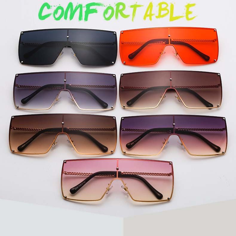 Oversized Aviator Sunglasses Acetate Flat Top Eyewear