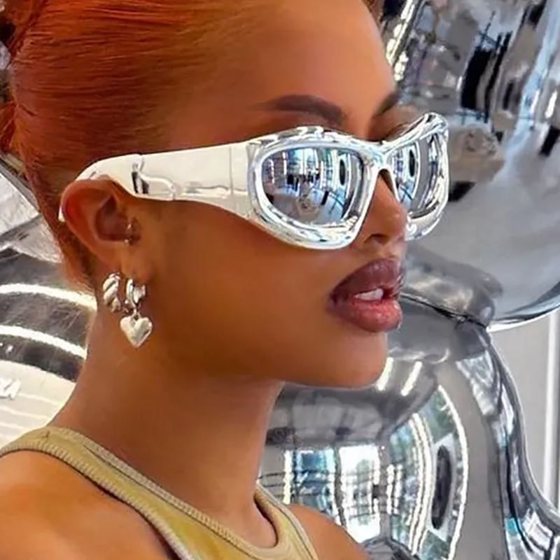 Balloon Alike Bulgy Bold Frame Modern Sunglasses
