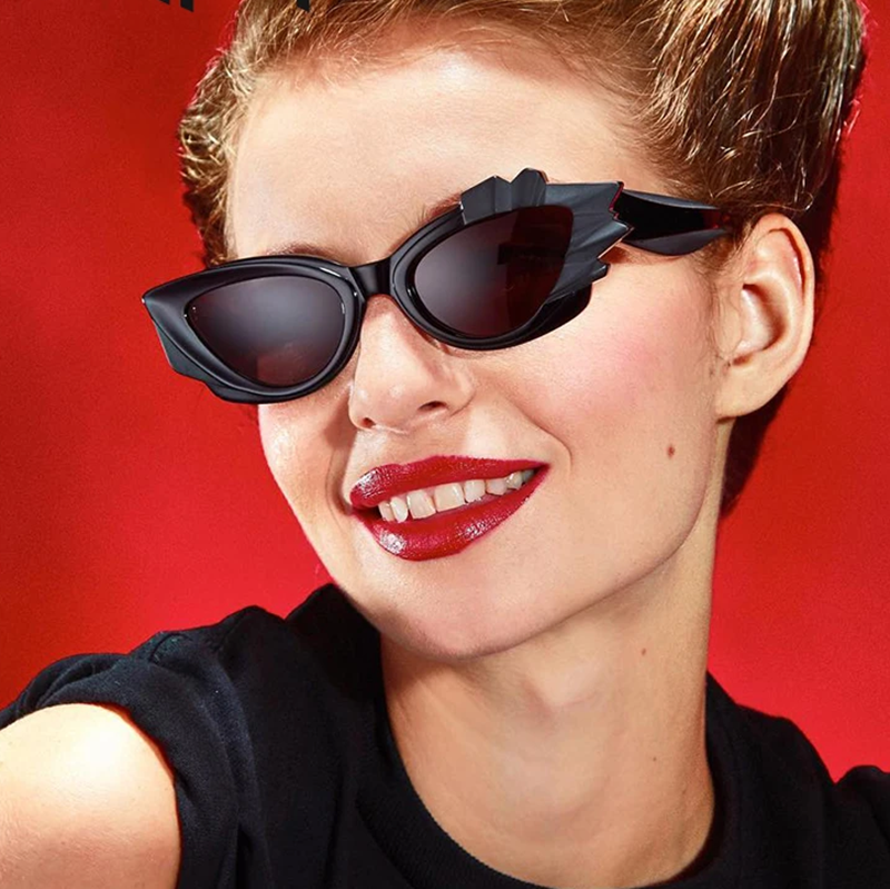 Women's Cat Eye Frame Retro Multicolored Sunglasses