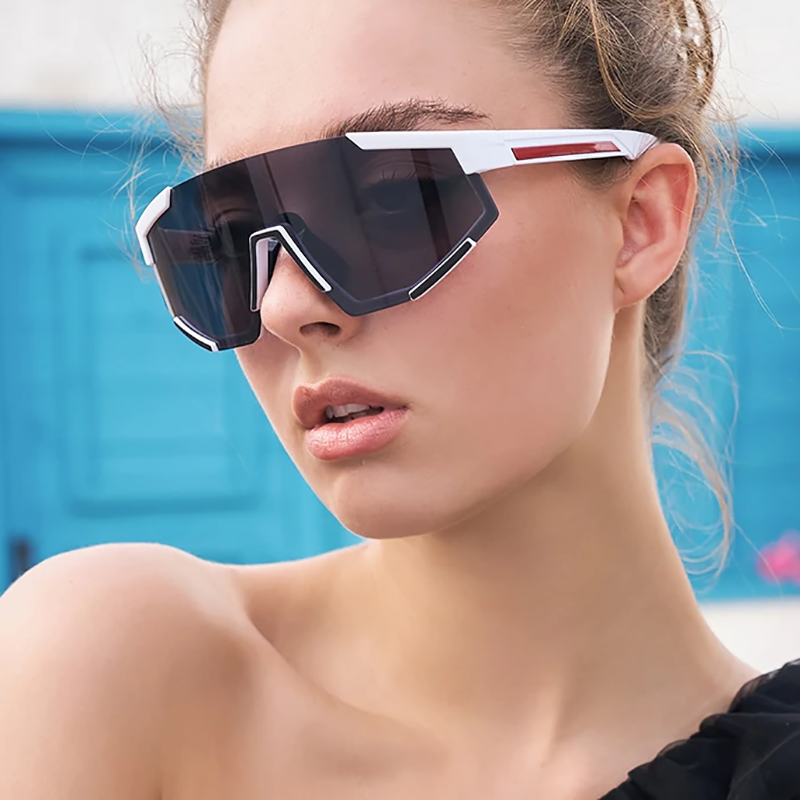 Oversize Wraparound Lens Outdoor Sports Sunglasses 