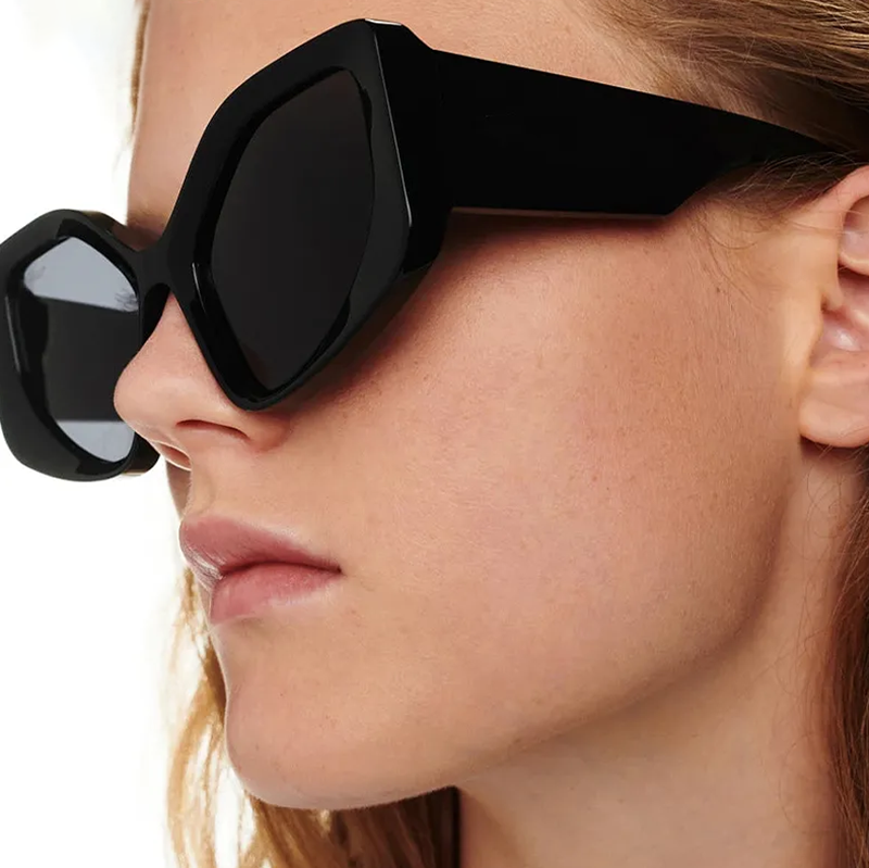 Women's Trend Polygonal Big Cat Eye Sunglasses 