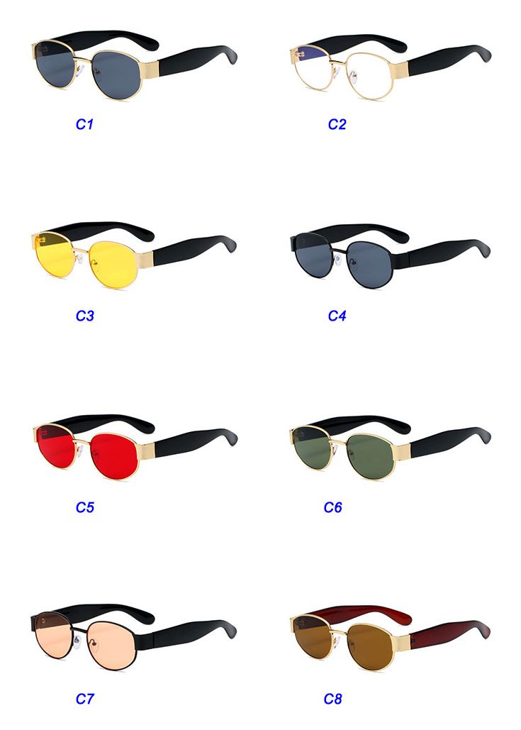 Oval Shape Vintage Steampunk Sunglasses
