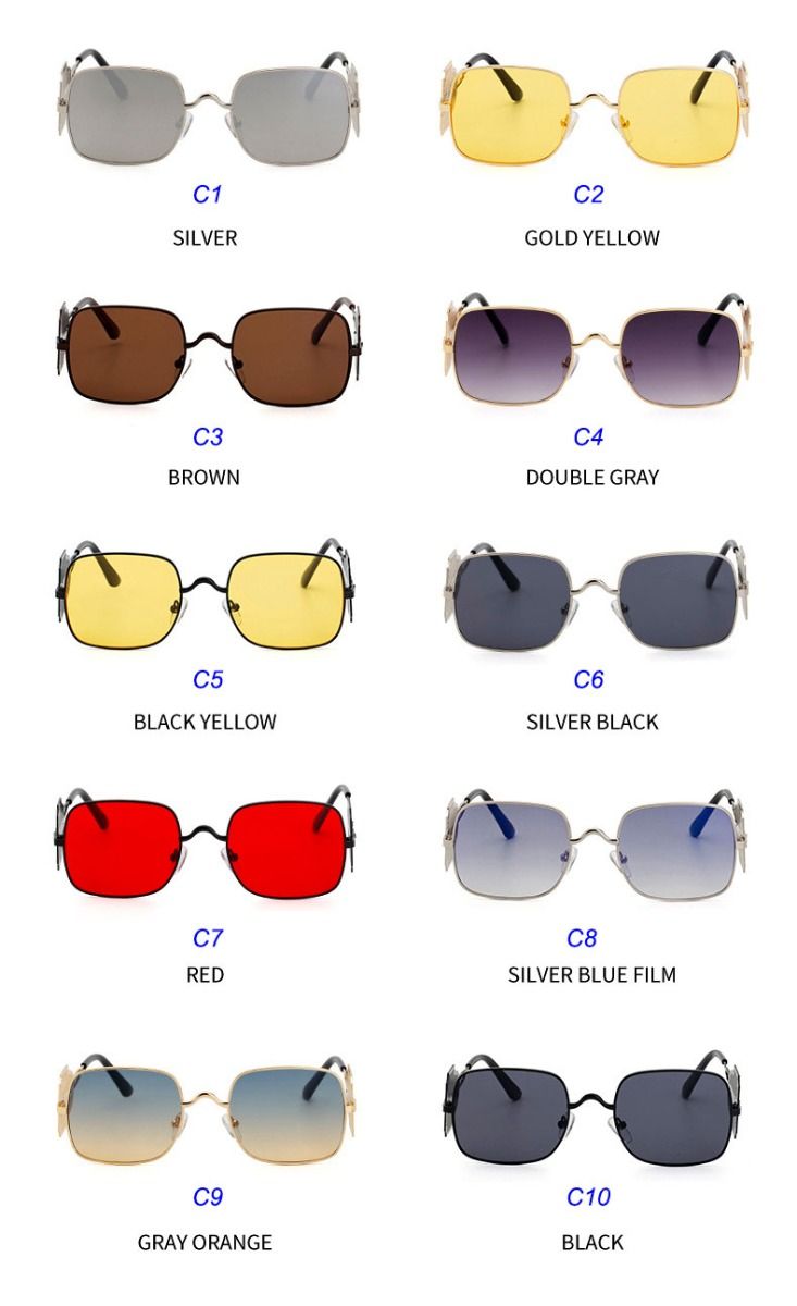 Wrap around sunglasses w/ side shields & rhinestones