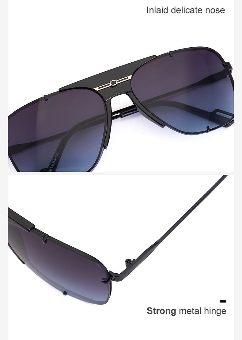 Gradient Alloy Aviator Sunglasses Suitable For Driving