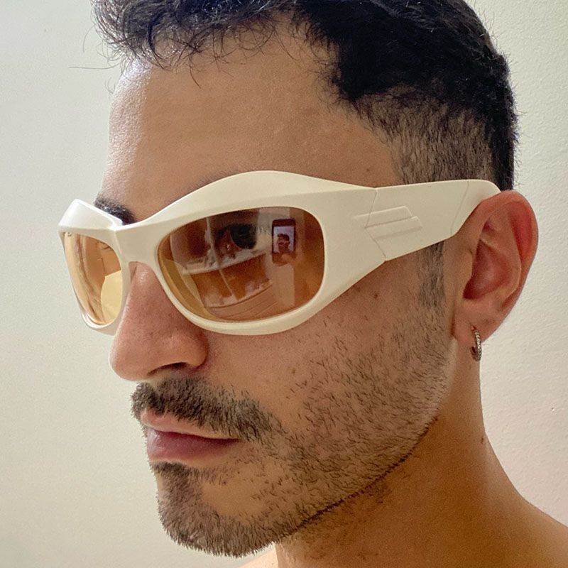 Cute Bold Frame Wrap Around Shades Sports Sunglasses