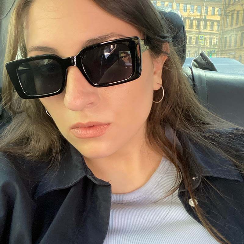 Sunny collection fashion cute rectangular sunglasses