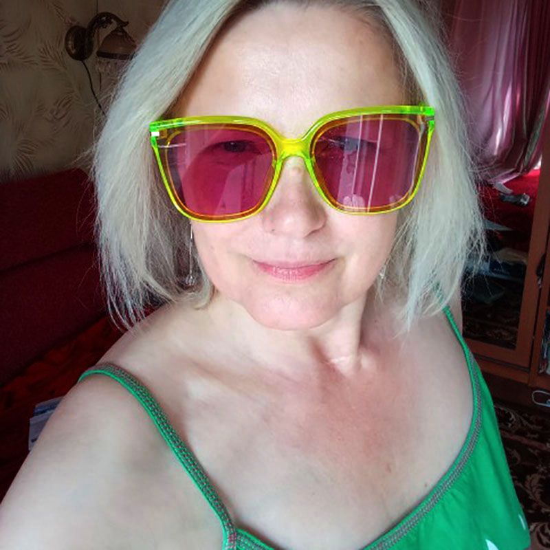 Summer women square jelly color elegant sunglasses