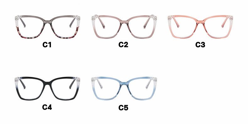Cat Eye Anti blue light Glasses Plugged Wire TR90 Frame