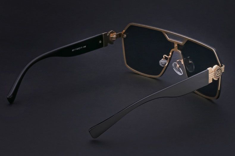 Origin & future leather nose bridge aviator sunglasses