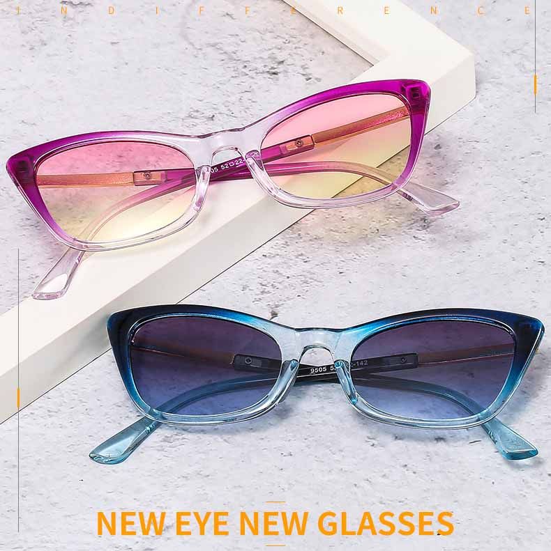 Women Cat Eye Frame Vintage Rhinestones Sun Glasses