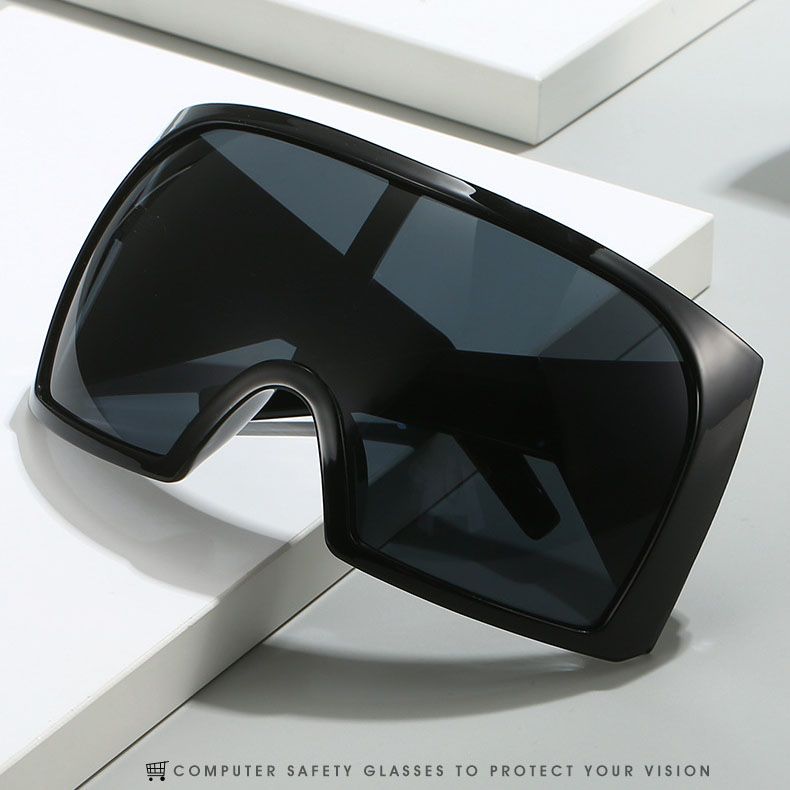 Oversized Shield Sunglasses Big Frame Sports Goggles