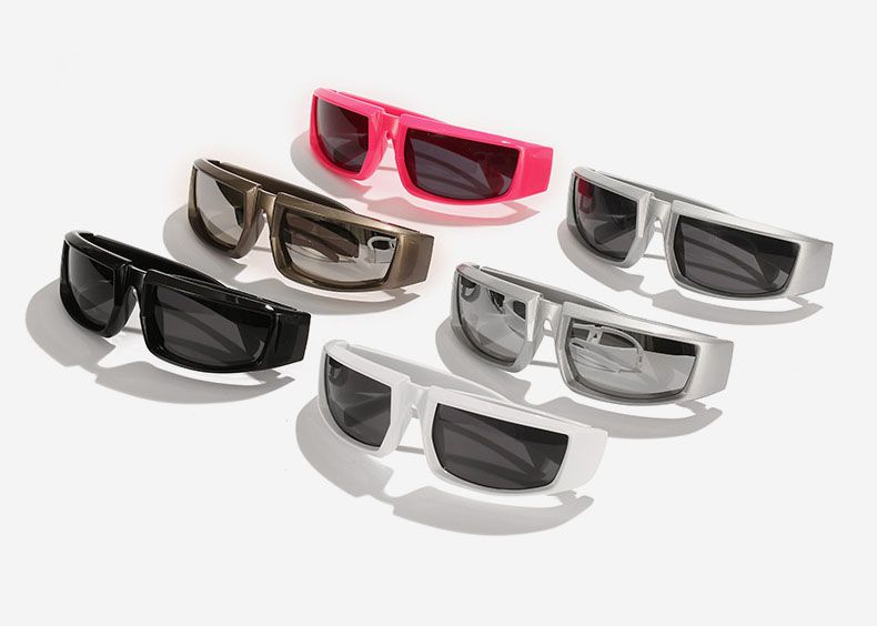 Wrap Around Mirrored Shades Trendy Sports Sunglasses