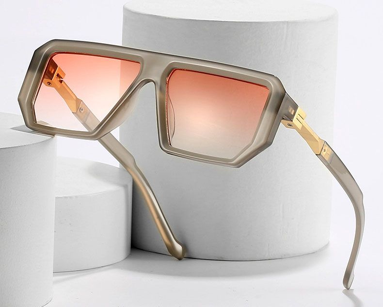 Retro Polygon D Frame Sunglasses Fashion Jelly Color Shades