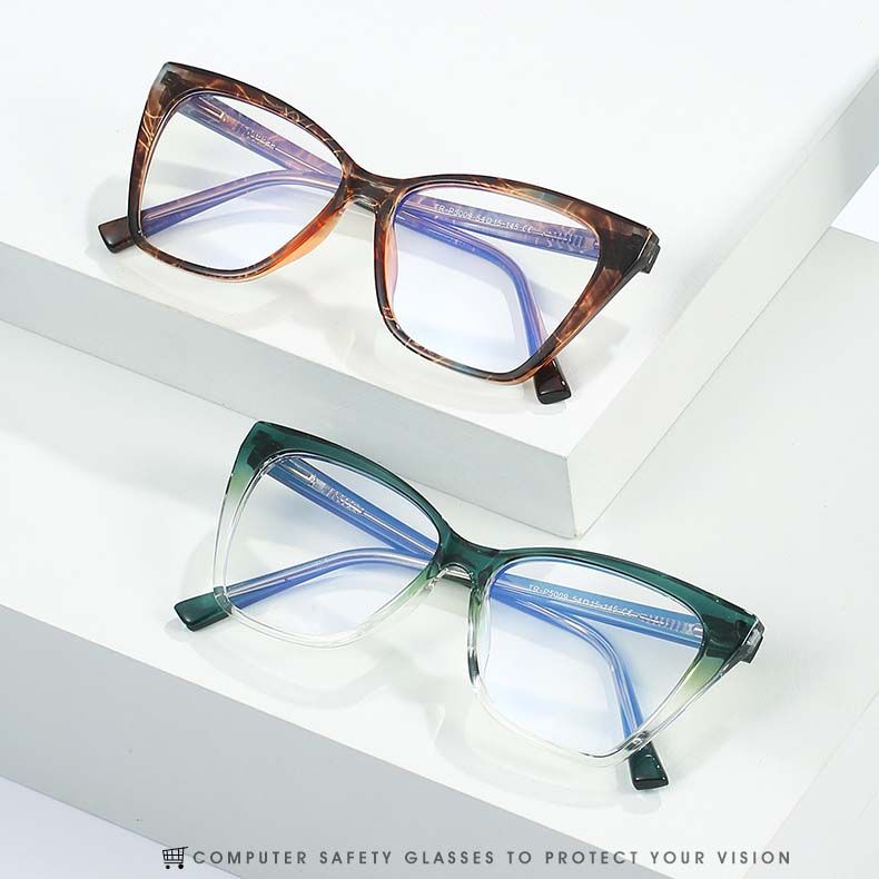 Plugged Wire TR90 Frame Blue Light Proof Eyeglasses