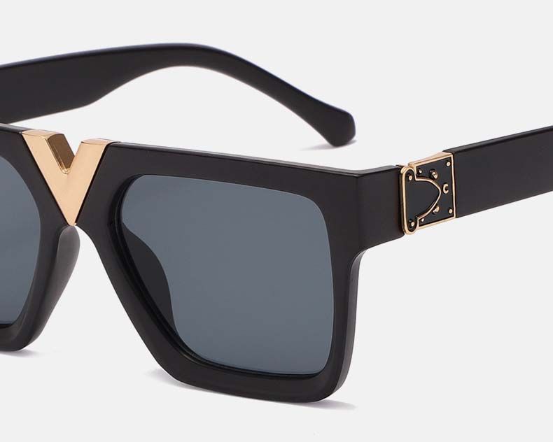 Modern Trapezoid Lens D Frame Gradient Sunglasses
