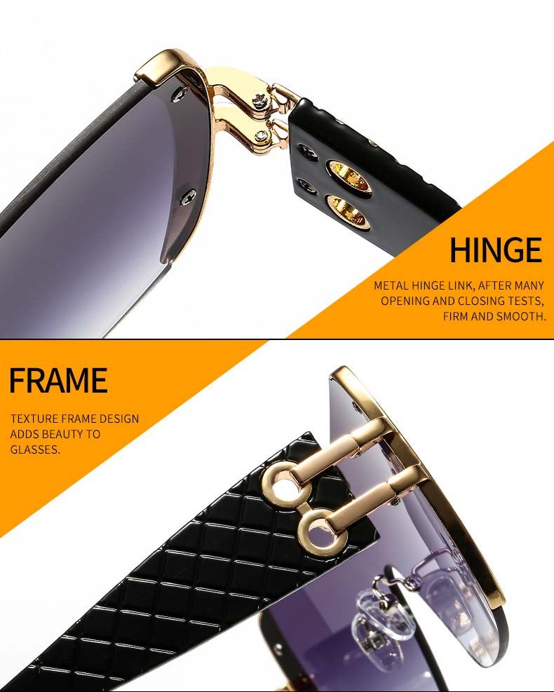 Chic bold futuristic sunglasses big gradient mono lens