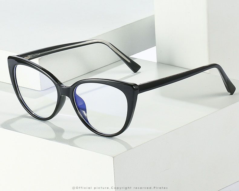 Plugged Wire TR90 Frame Cat Eye Anti Blue Light Glasses