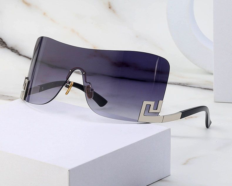 Large Shield Mono Lens Goggles Wrap Around Sunglasses