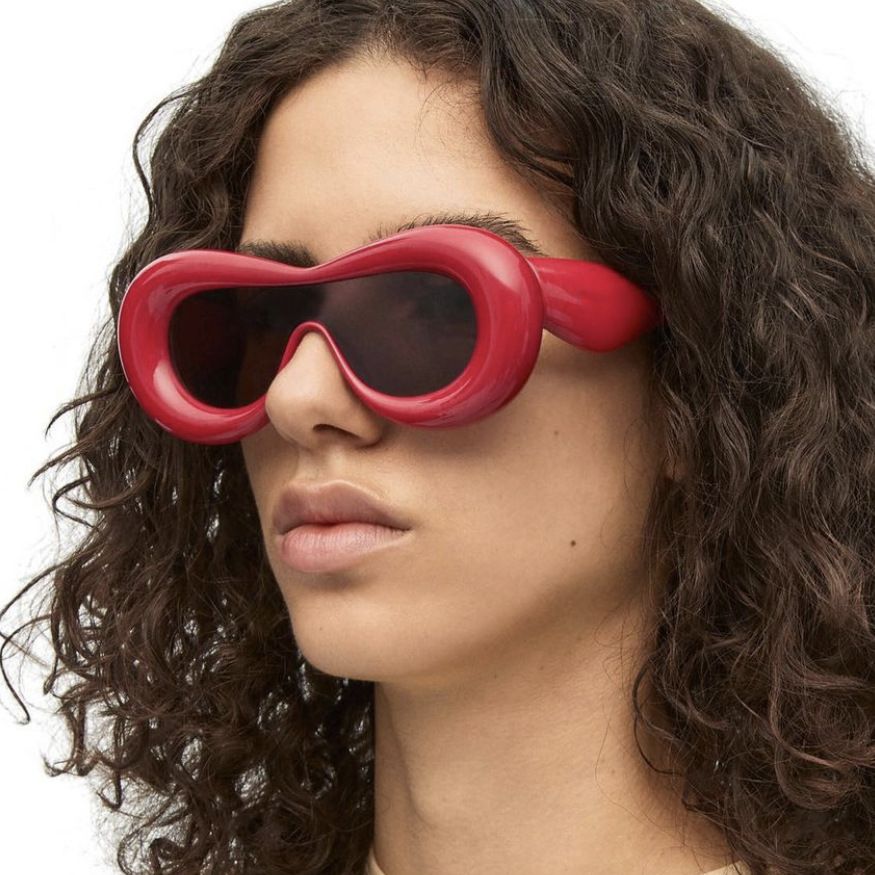 Lovable Bold Oval Frame Candy Color Teens Sunglasses