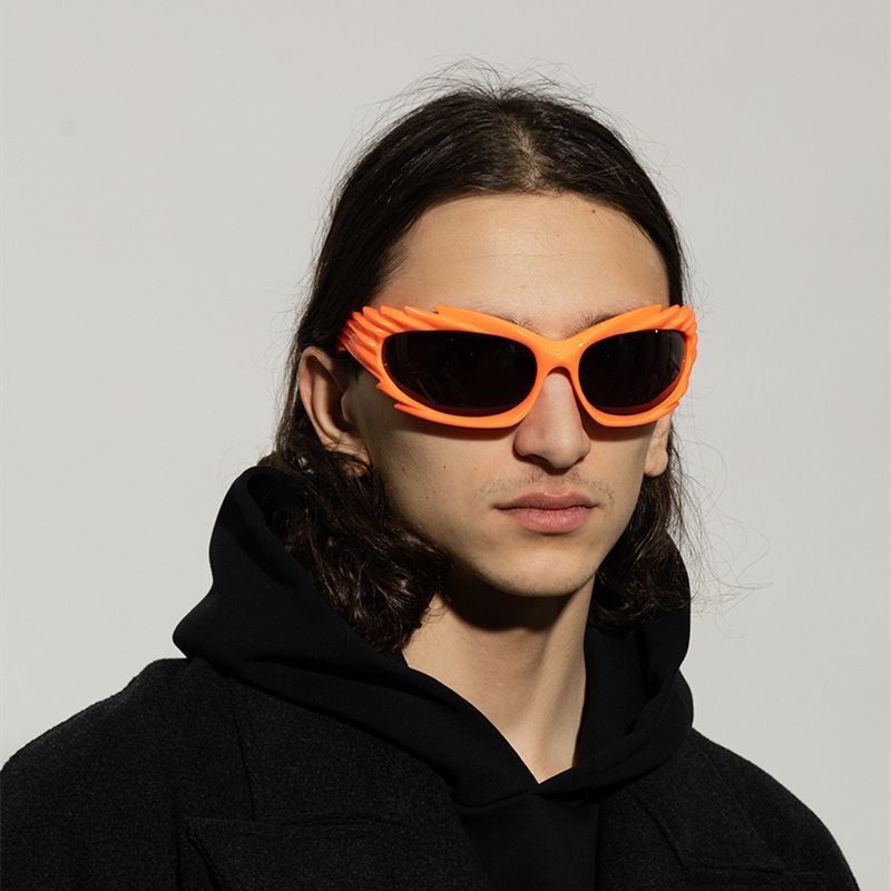 Hedgehog Alike Hip Hop Punk Wrap Around Sun Glasses