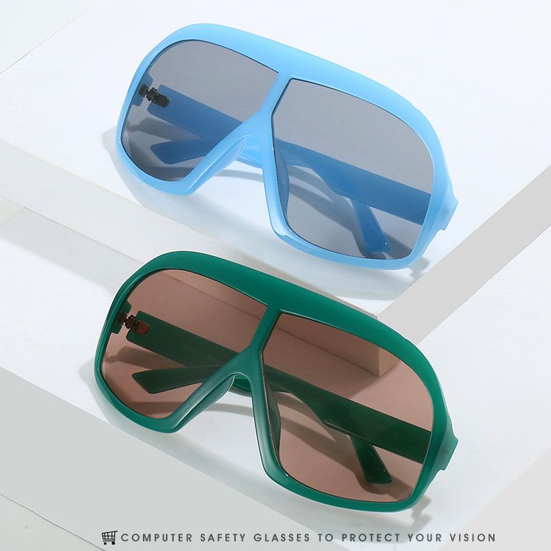 Oversized Frame Sunglasses Shield Wrap Around Goggles