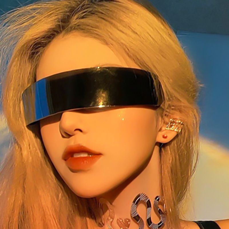 Wrap Around Cyberpunk Goggles Futuristic Sun Glasses