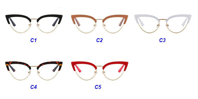 Cat eyes shades high pointed frame lion head sunglasses