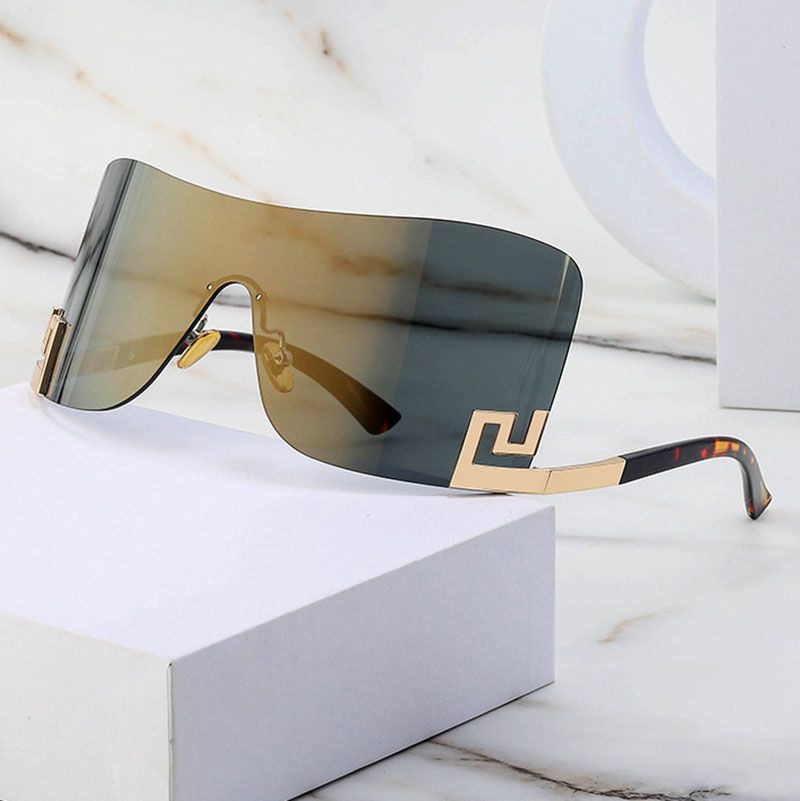 Large Shield Mono Lens Goggles Wrap Around Sunglasses